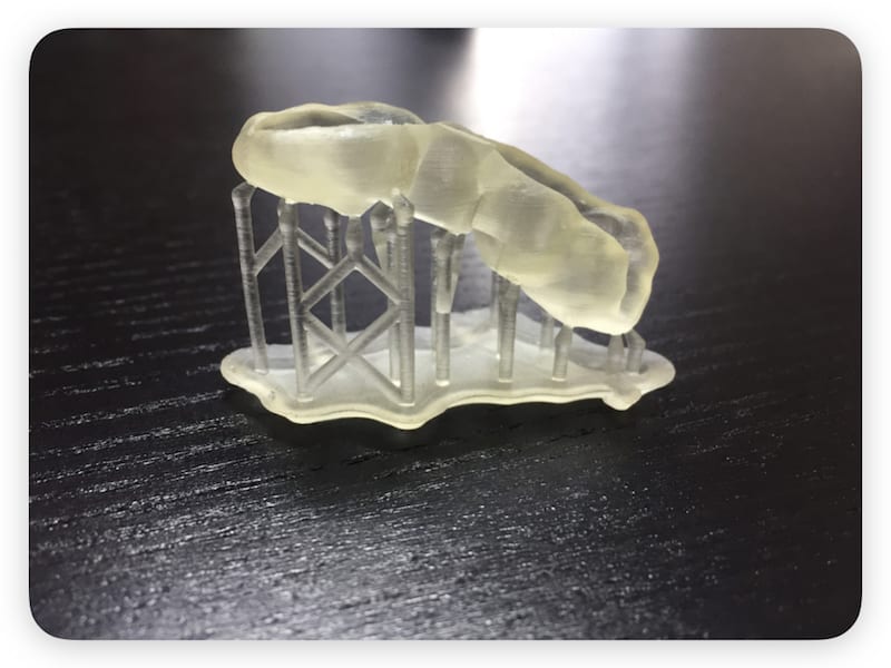 Zahnarzt Bohrschabblone 3D-Druck rioprinto Seitenansicht