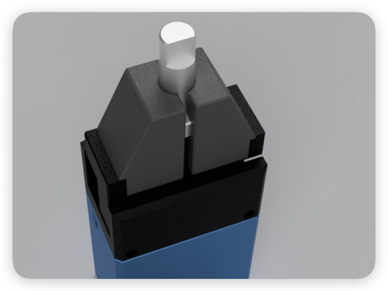 Schunk Greifer mit Teil - 3D-Druck Anlagenbau
